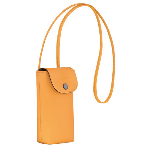 Le Pliage Xtra Phone case with leather lace , Apricot - Leather - View 3 of 4