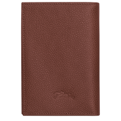 Le Foulonn&eacute; Passport cover , Coffee - Leather
