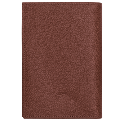 Le Foulonn&eacute; Passport cover , Coffee - Leather