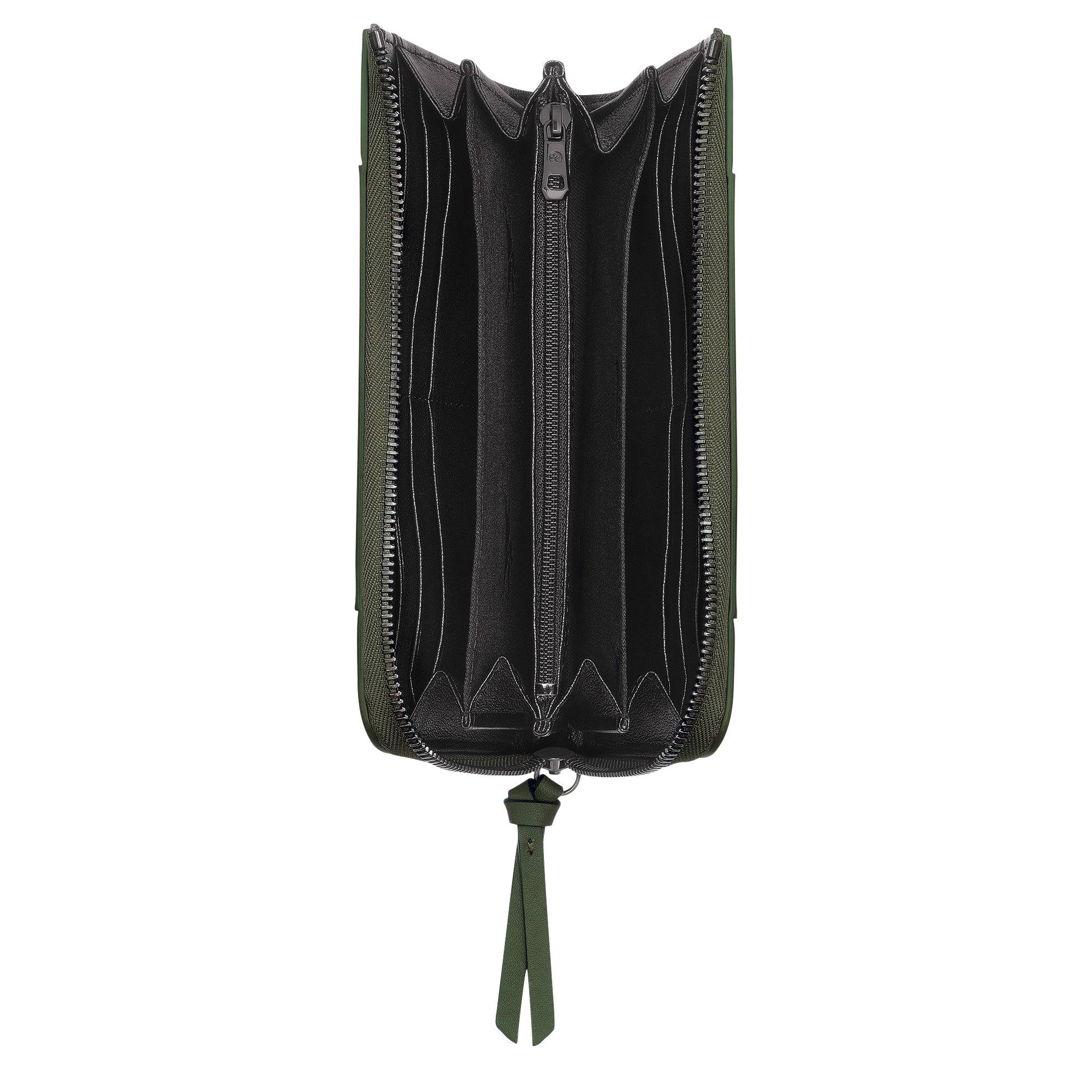 ロンシャン 3D ジップラウンドウォレット, カーキ