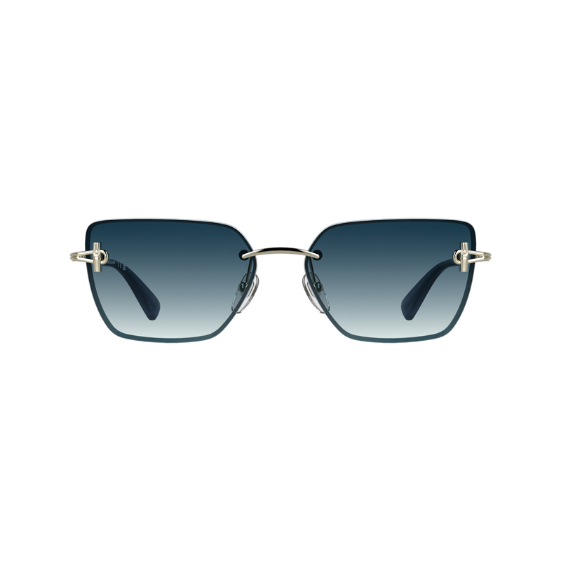 Lunettes de soleil , Autre - Dor&eacute;/Bleu  - Vue 1 de 2