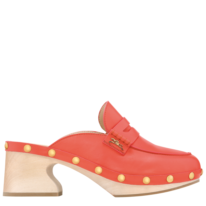 La Cigale Clogs , Strawberry - Leather  - View 1 of 5
