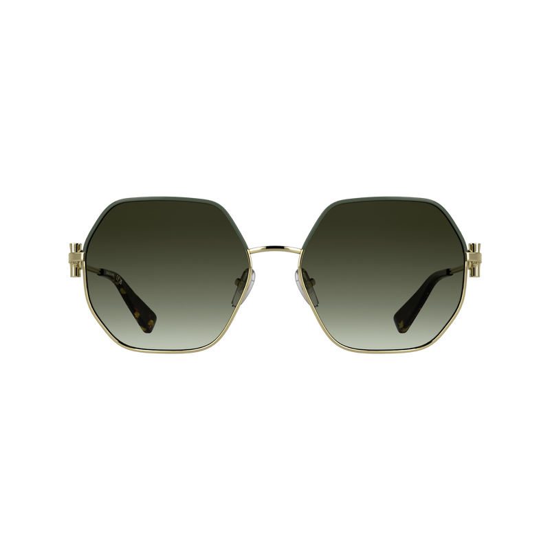 Lunettes de soleil , M&eacute;tal - Dor&eacute;/Kaki  - Vue 1 de 2