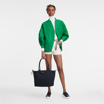 Shopping bag L Le Pliage Energy , Tela riciclata - Nero