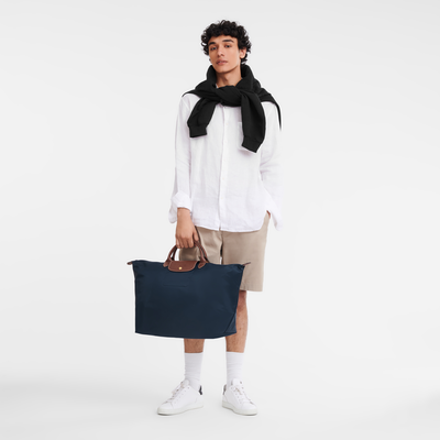 Le Pliage Original Bolsa de viaje L , Lona reciclada - Azul Marino