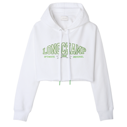 Sudadera con capucha , Punto - Blanco