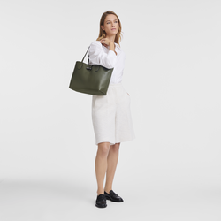 Roseau Essential L Tote bag , Khaki - Leather