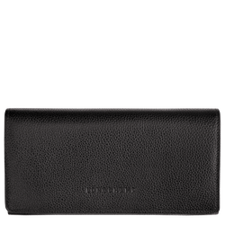 Le Foulonné Continental wallet , Black - Leather
