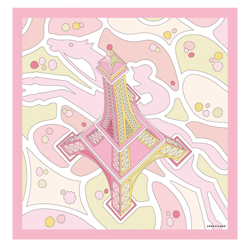 Tour Equestre Silk scarf 70 , Ballerina - Silk  - View 1 of  2