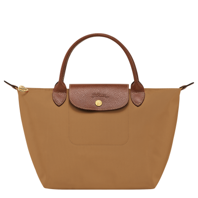 Handtasche S Le Pliage Original , Recyceltes Canvas - Gelbbraun