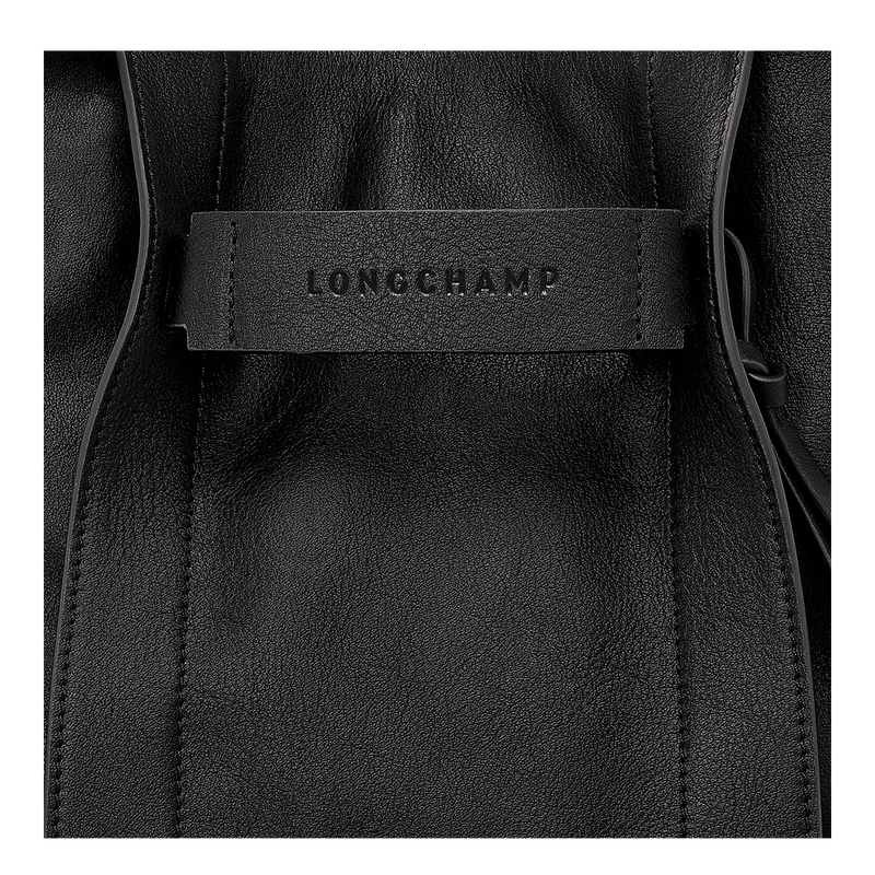 Sac bandoulière S Longchamp 3D , Cuir - Noir  - Vue 6 de 6