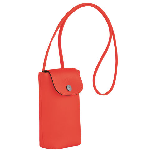 Le Pliage Xtra 裝飾皮革滾邊的手機殼 , 橙色 - 皮革 - 查看 3 4