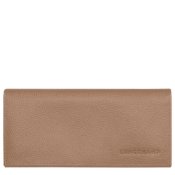 Le Foulonné Long continental wallet , Biscuit - Leather
