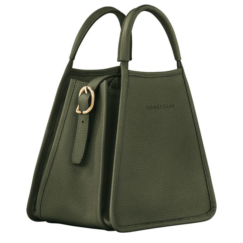 Le Foulonné S Handbag , Khaki - Leather  - View 3 of  5