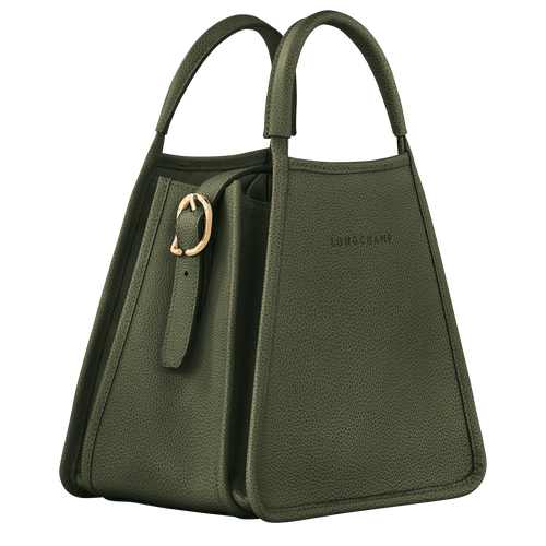 Le Foulonné S Handbag , Khaki - Leather - View 3 of 5