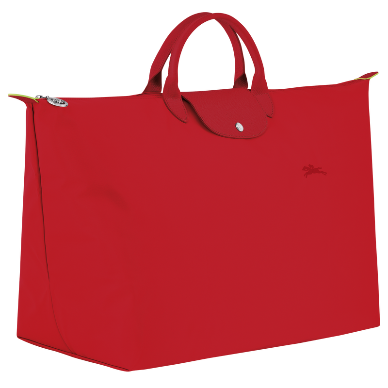 Le Pliage Green M Travel bag Tomato Recycled canvas Longchamp US
