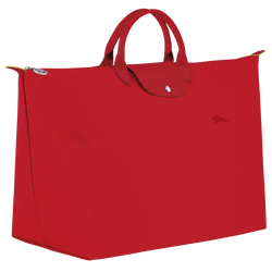 Le Pliage Green M Travel bag , Tomato - Recycled canvas