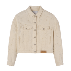 Jacket , Ivory - Tweed