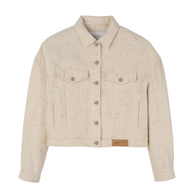 Jacket , Ivory - Tweed