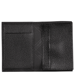 Le Foulonn&eacute; Card holder , Black - Leather