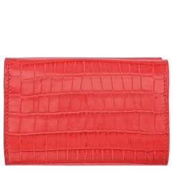 Longchamp Pocket Compact wallet , Vermilion - Leather