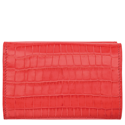 Longchamp Pocket Compact wallet , Vermilion - Leather