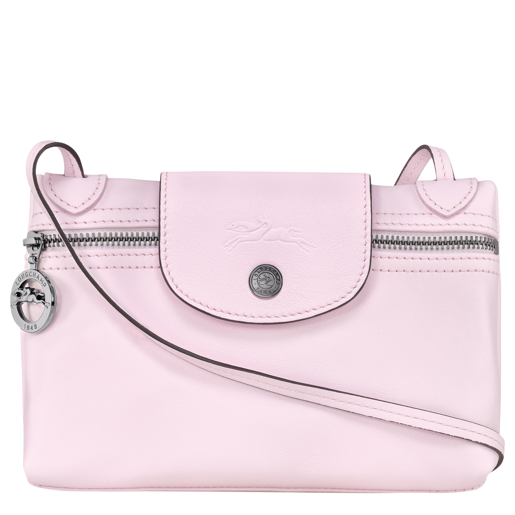 Shop Longchamp Le Pliage Cuir Crossbody Bag