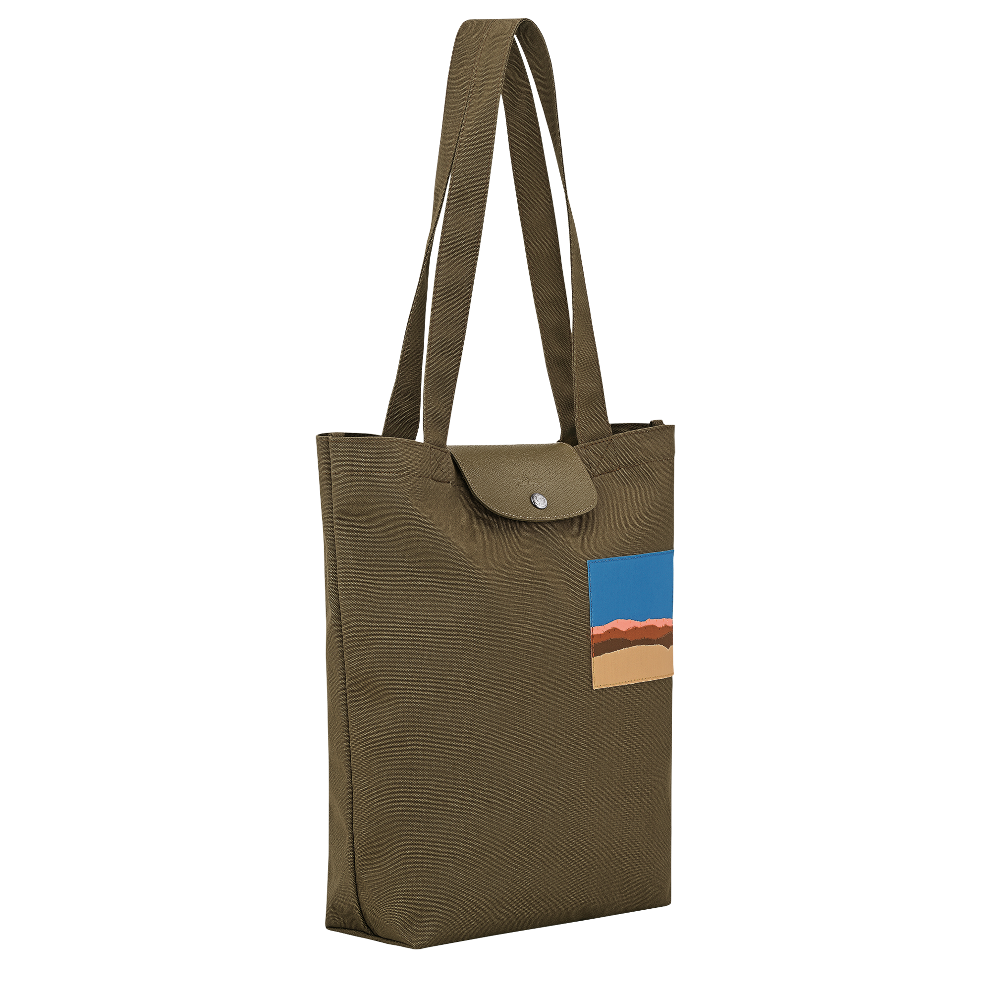 Caroline H&eacute;lain x Longchamp Tote bag M, Olive