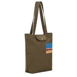 Caroline H&eacute;lain x Longchamp M Tote bag , Olive - Canvas
