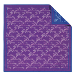 Chevaux recto verso Silk scarf 70 , Violet - Silk