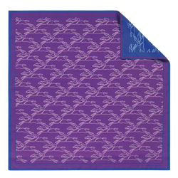 Chevaux recto verso Silk scarf 70 , Violet - Silk