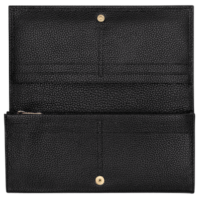 Le Foulonné Long continental wallet, Black