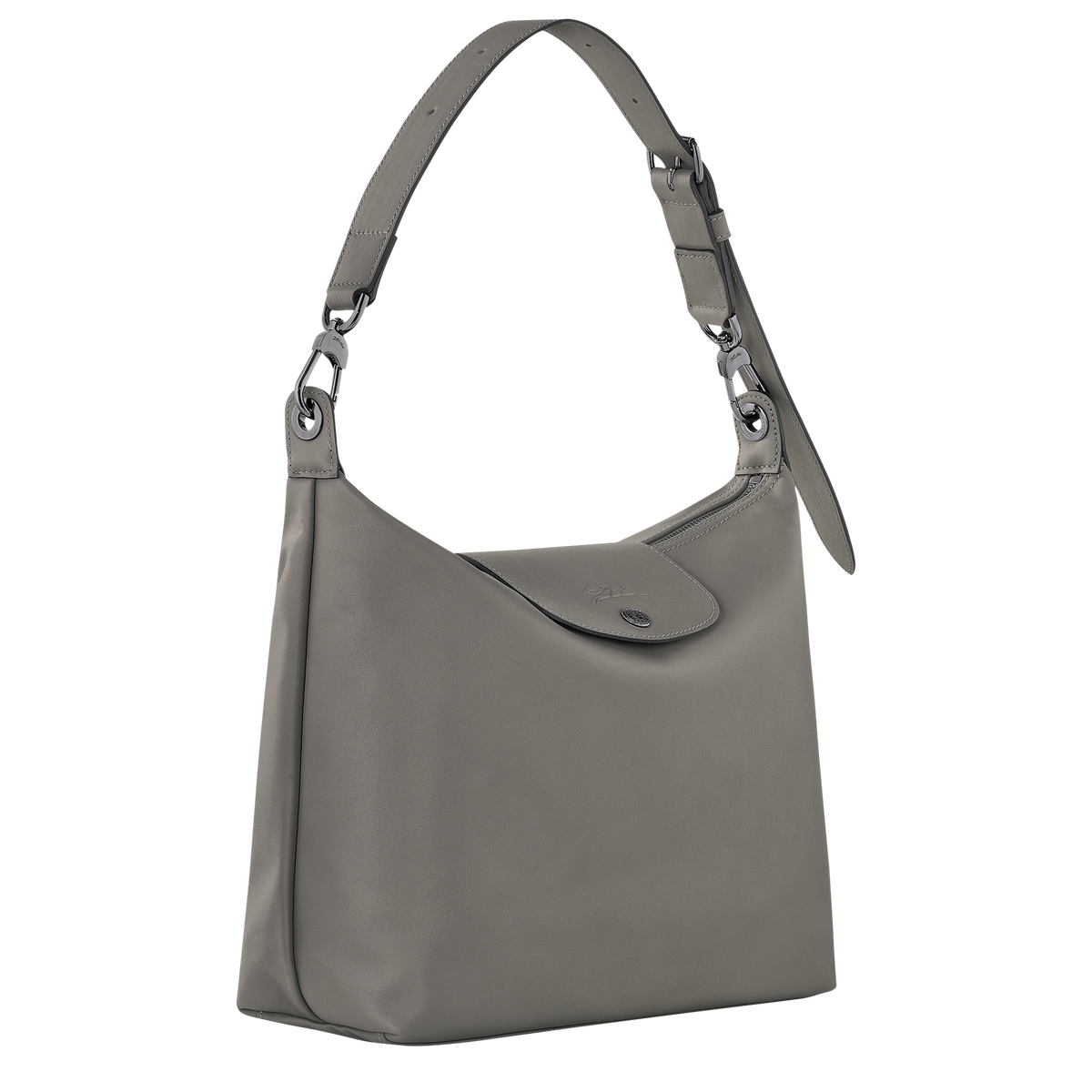 Le Pliage Xtra M Hobo Bag Turtledove Leather Longchamp US le-pliage-xtra-m-hobo-bag-turtledove-leather-longchamp-us