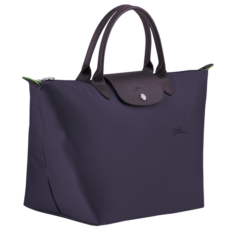 Le Pliage Green M Handbag , Bilberry - Recycled canvas  - View 3 of  5