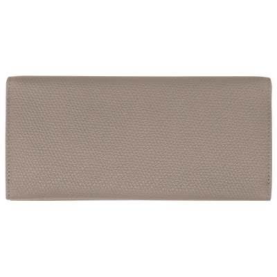 Portefeuille long à rabat Le Roseau , Cuir - Argile