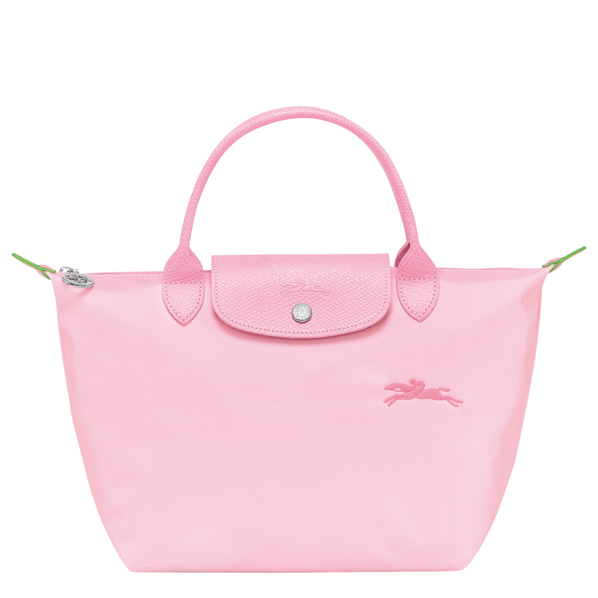 Longchamp pink Small Le Pliage Green Tote Bag