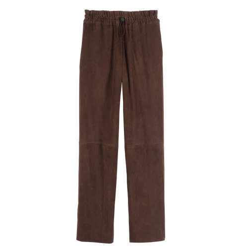 Leather straight pants