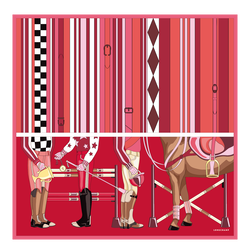 Jockey Longchamp Silk scarf 90 , Red - OTHER