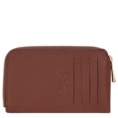 Le Foulonné Card holder , Coffee - Leather