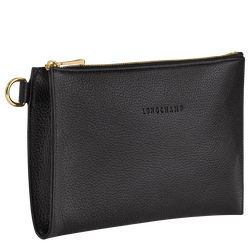 Le Foulonné Pouch , Black - Leather