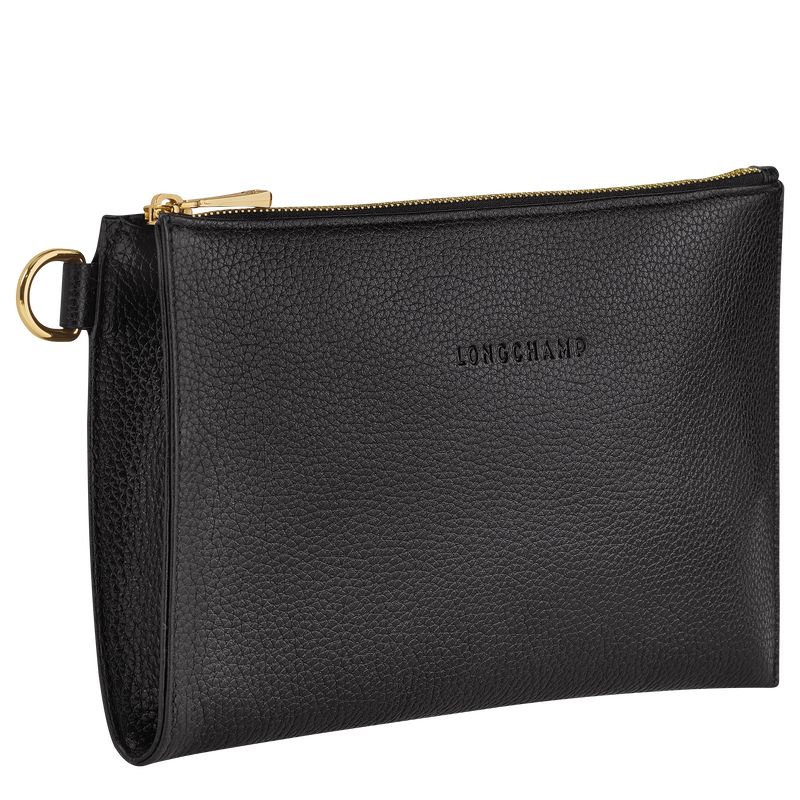 Le Foulonné Pouch , Black - Leather  - View 2 of  3