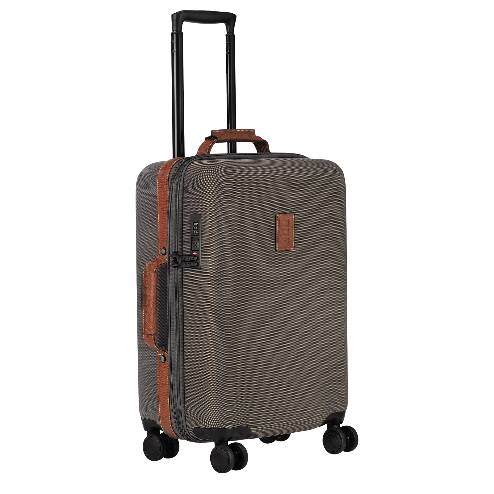 Boxford S Suitcase Brown Recycled canvas Longchamp US