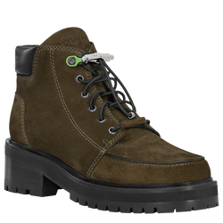 La Baroudeuse Low Boots , Olive - Leather