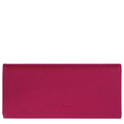 Le Foulonné Continental wallet , Beetroot - Leather