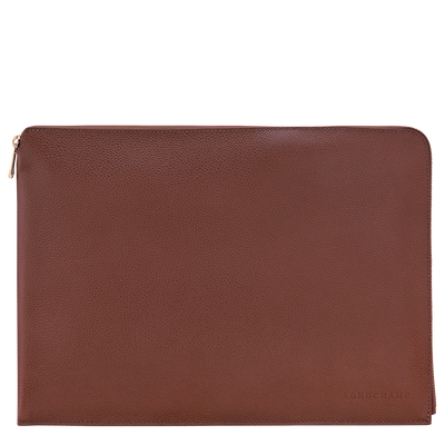 Le Foulonné Laptop case , Coffee - Leather