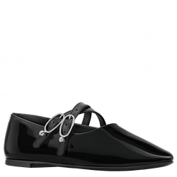 Le Foulonn&eacute; Ballerinas , Black - Leather