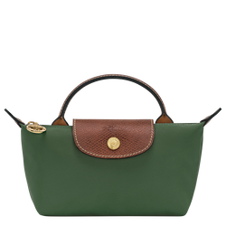 Le Pliage Original Pouch with handle , British Green - Recycled canvas