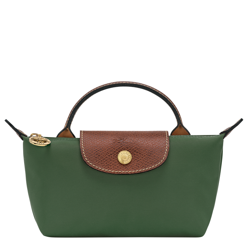 Le Pliage Original Pouch with handle , British Green - Recycled canvas  - View 1 of  6