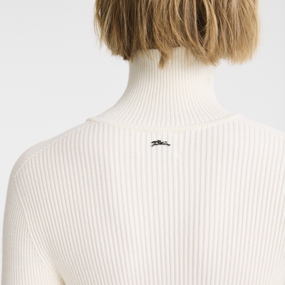 null Maglia aderente con collo alto,  Greggio