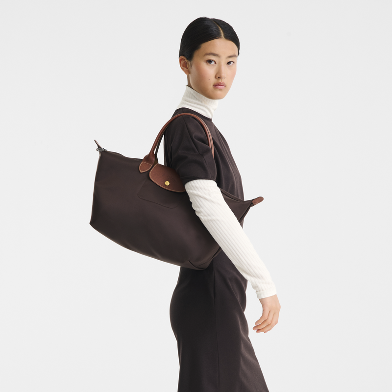 Le Pliage Original L Handbag , Mocha - Canvas  - View 8 of  8